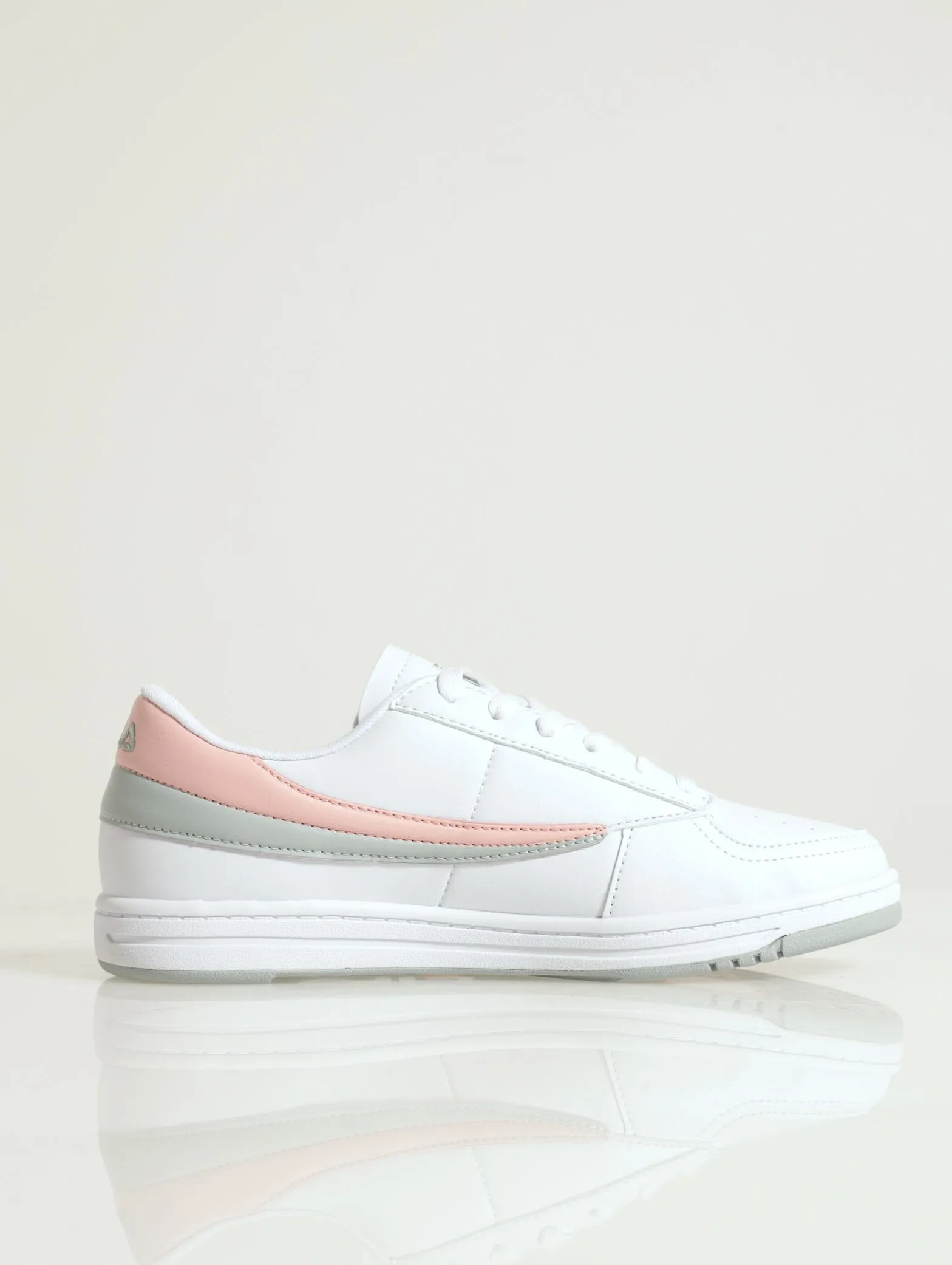 Tennis 88 Lace-Up Court Sneaker - White/Pink