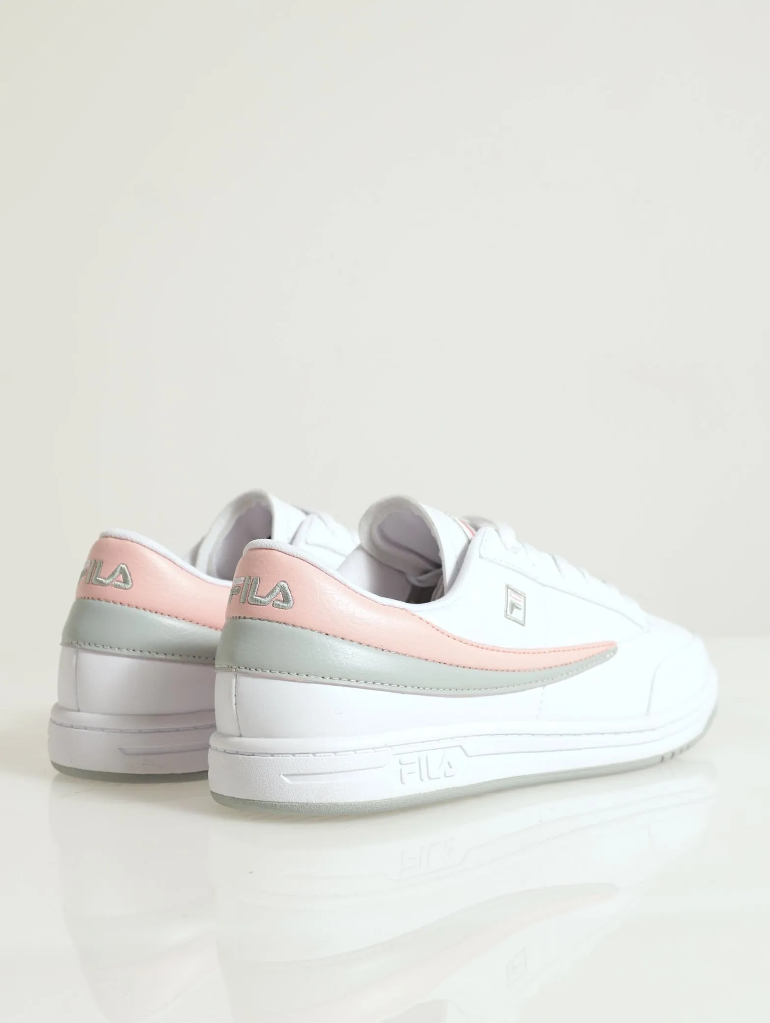 Tennis 88 Lace-Up Court Sneaker - White/Pink