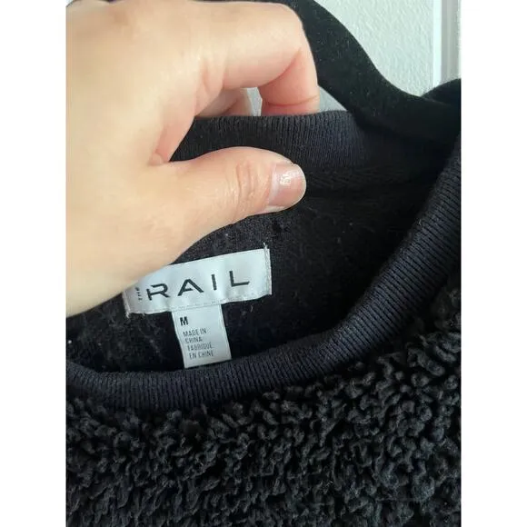 The Rail pull over crew fleece black size Med