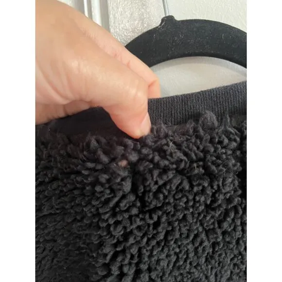 The Rail pull over crew fleece black size Med