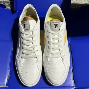 Thousand Fell MEN'S COURT WHITE-STARSTRUCK YELLOW SNEAKER SHOES