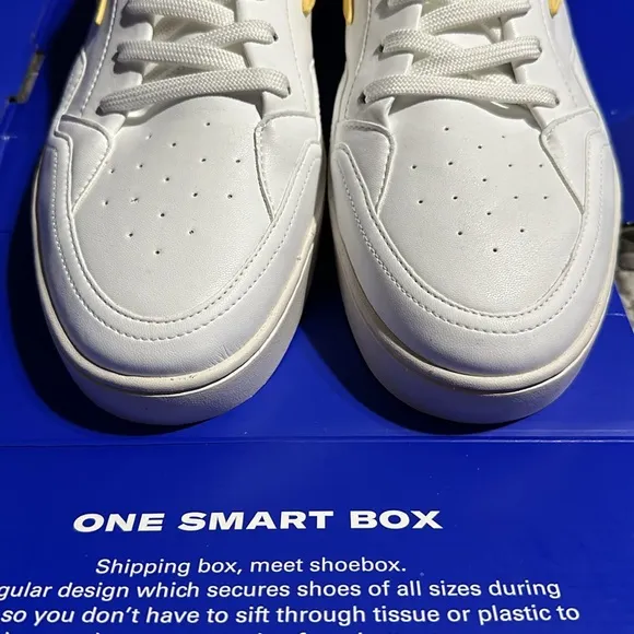Thousand Fell MEN'S COURT WHITE-STARSTRUCK YELLOW SNEAKER SHOES