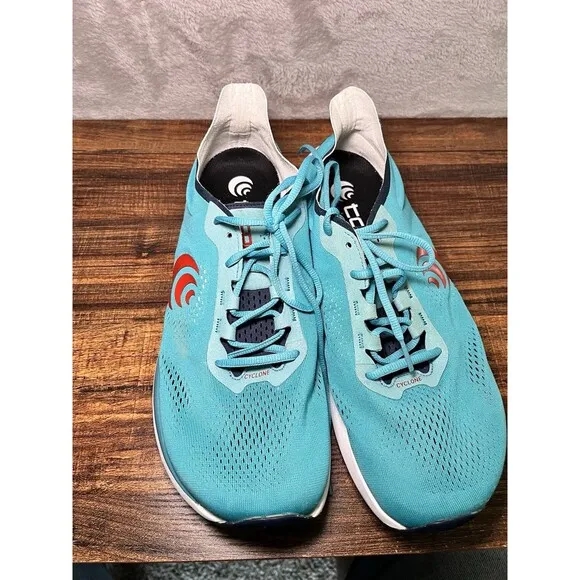 Topo Cyclone Cyan Blue Red White Athletic Running Shoes Sneakers Mens Size 11