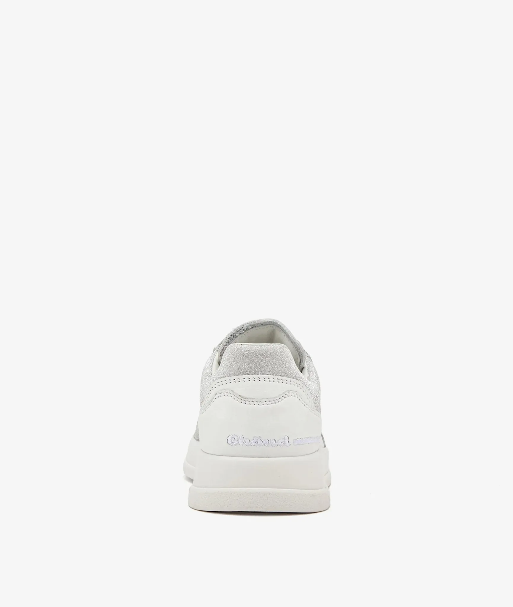 Tweener Low in White Silver Glitter