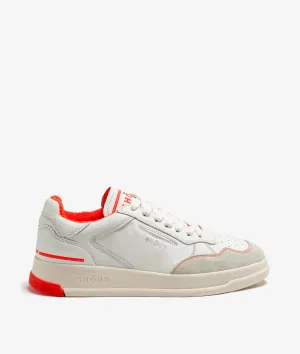 Tweener Low White Orange Fluo with logo