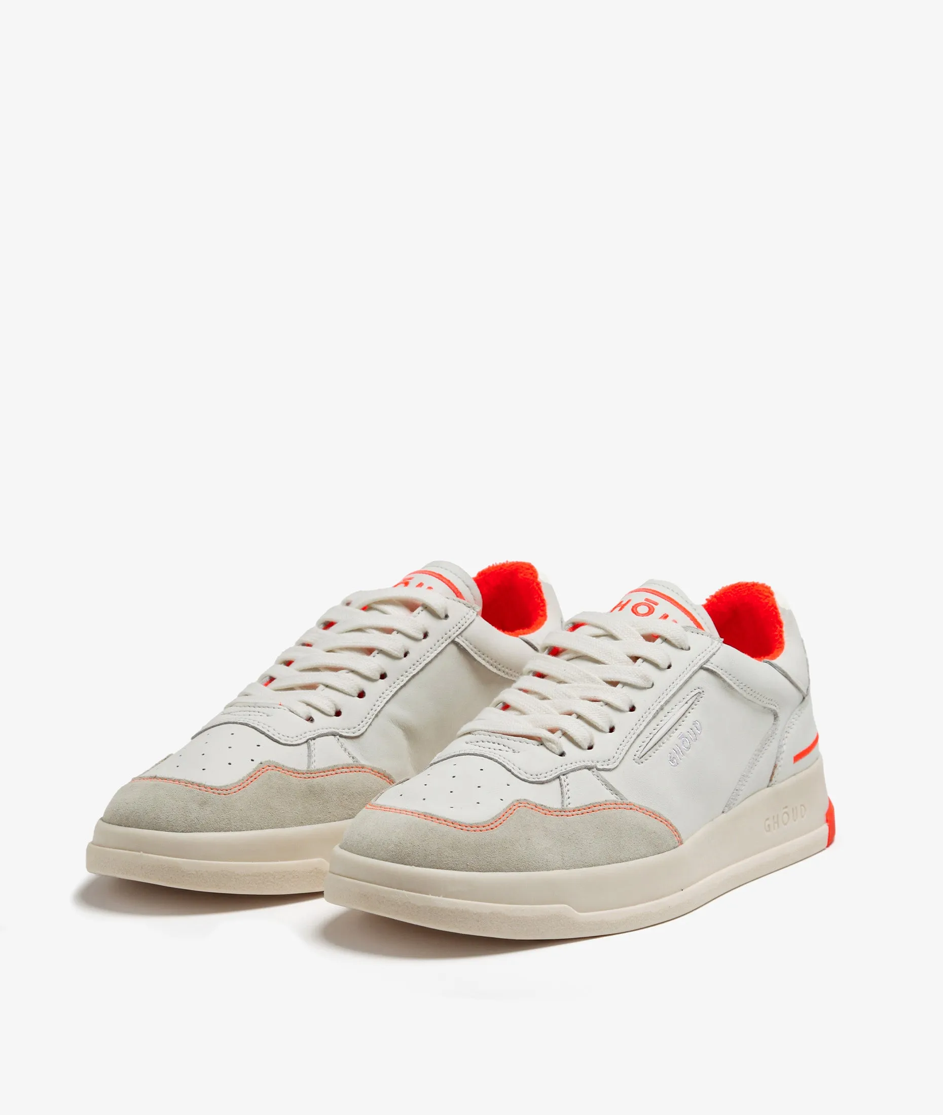 Tweener Low White Orange Fluo with logo