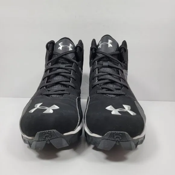 Under Armor Men's Black Football Cleats 1242241-001US Size 12