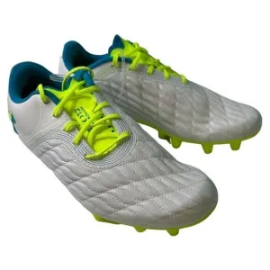 Under Armour Clone Magnetico Soccer Cleats Sz 7.5 White Teal Lime 3027497-101