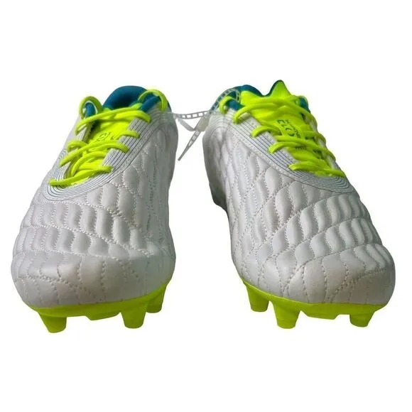 Under Armour Clone Magnetico Soccer Cleats Sz 7.5 White Teal Lime 3027497-101