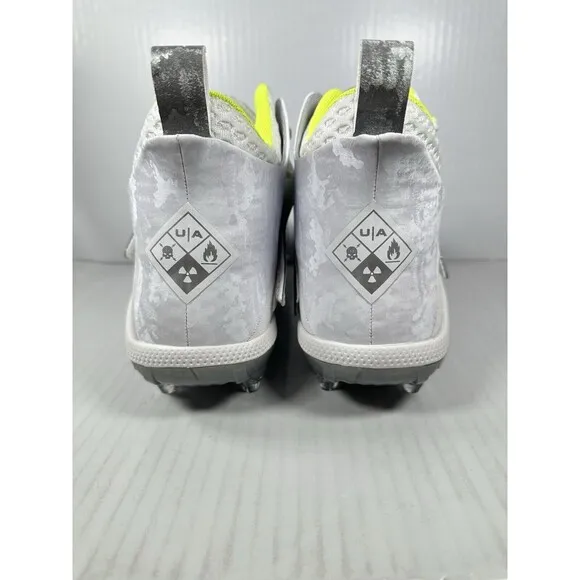 Under Armour Highlight Hammer D Football Cleats 3025086-100 Mens 11.5 White Volt