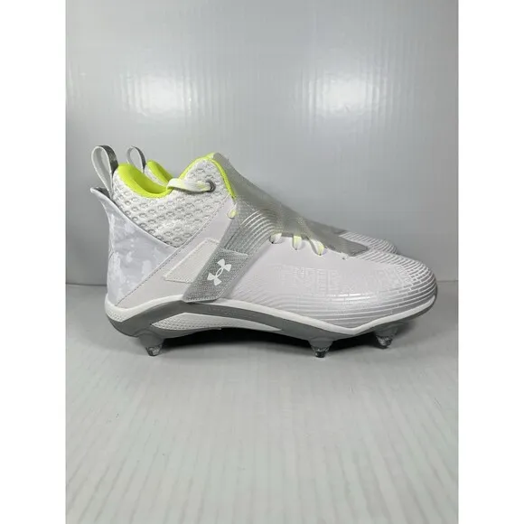 Under Armour Highlight Hammer D Football Cleats 3025086-100 Mens 11.5 White Volt