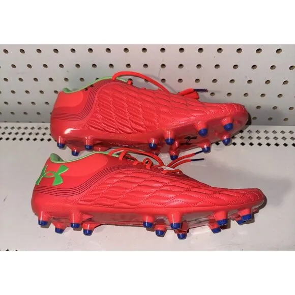 Under Armour Magnetico Pro 3 FG Womens Soccer Cleats Size 11.5 Red Green Blue