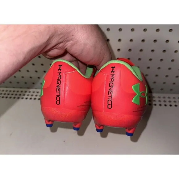 Under Armour Magnetico Pro 3 FG Womens Soccer Cleats Size 11.5 Red Green Blue