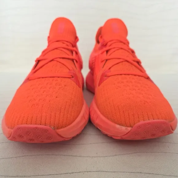 Under Armour Mens HOVR Phantom RN Bright Red Orange Knit Running Shoes Size 10.5