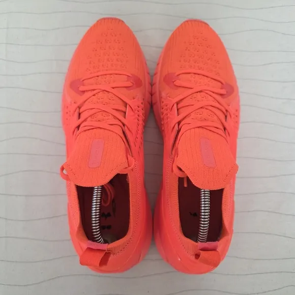 Under Armour Mens HOVR Phantom RN Bright Red Orange Knit Running Shoes Size 10.5