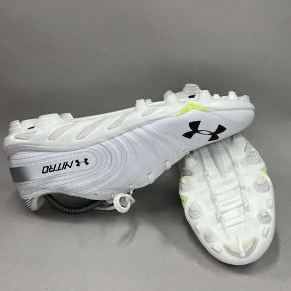 Under Armour Men's Size 15 White Nitro Football Cleats