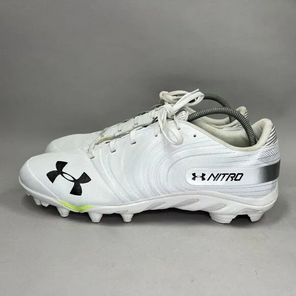 Under Armour Men's Size 15 White Nitro Football Cleats