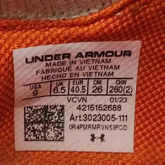 Under Armour Project Rock 3 “Summit White Rogue Orange” Gym Training Shoes