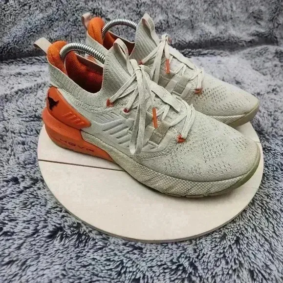 Under Armour Project Rock 3 “Summit White Rogue Orange” Gym Training Shoes