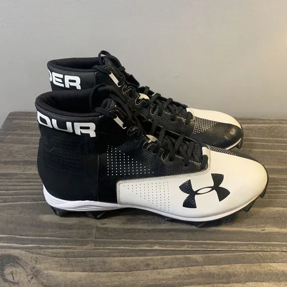 Under Armour Renegade RM Mens Size 11.5 W Football Cleats Black High Top Shoes