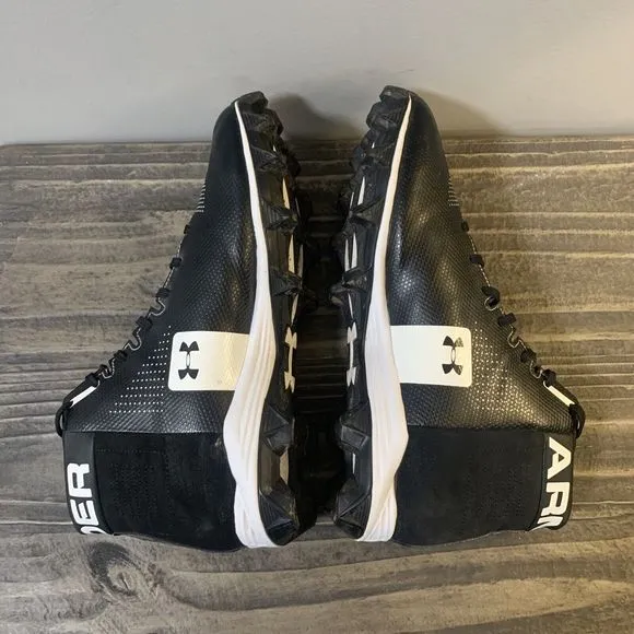 Under Armour Renegade RM Mens Size 11.5 W Football Cleats Black High Top Shoes