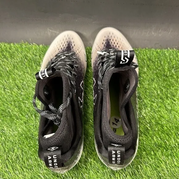 Under Armour Spotlight Lux MC 2 mens 14 Gray Black Football Cleats High Top NEW‎