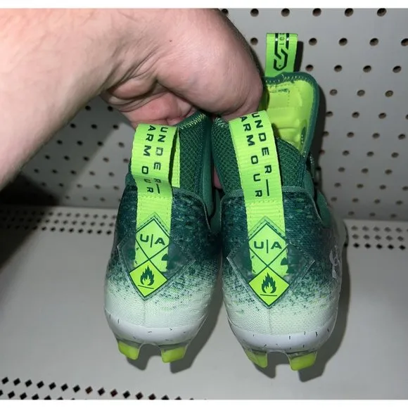 Under Armour Spotlight Lux MC 2.0 Mens Football Cleats Size 11 Green White