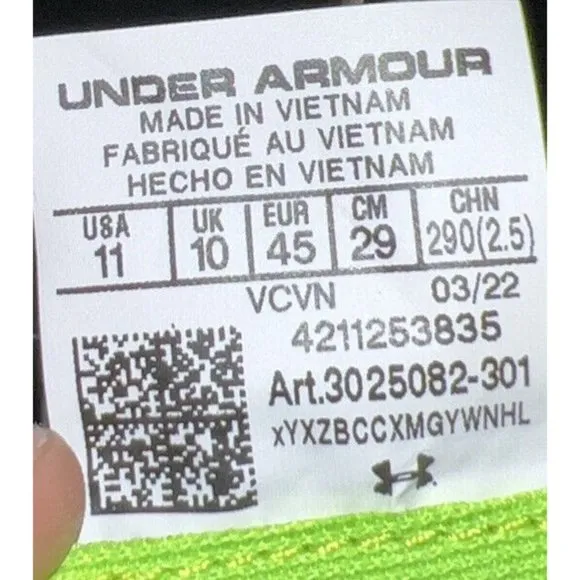 Under Armour Spotlight Lux MC 2.0 Mens Football Cleats Size 11 Green White