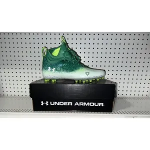 Under Armour Spotlight Lux MC 2.0 Mens Football Cleats Size 11.5 Green White