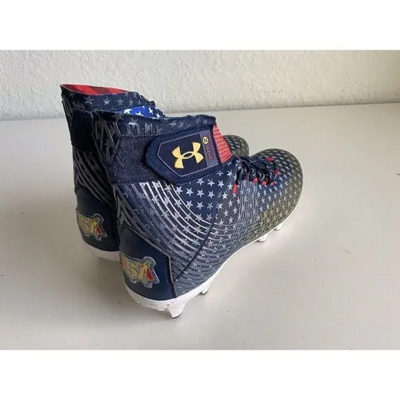 Under Armour Highlight MC LE USA Football Cleats 3025740-100 Men’s Sz 12.5