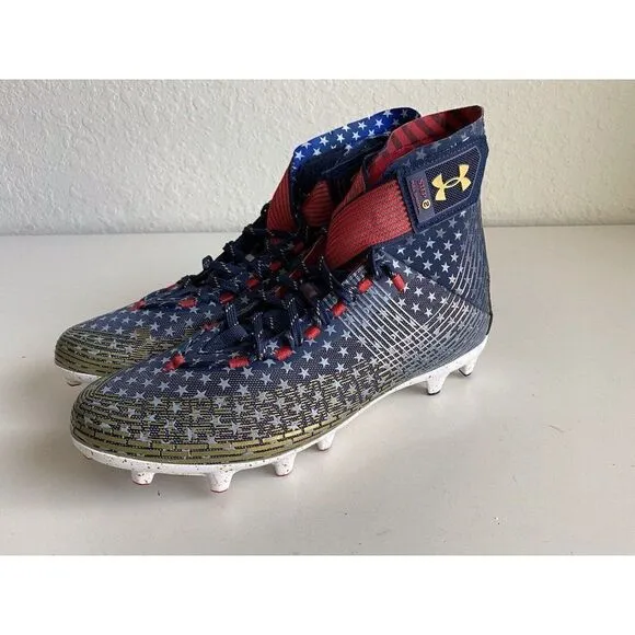 Under Armour Highlight MC LE USA Football Cleats 3025740-100 Men’s Sz 12.5