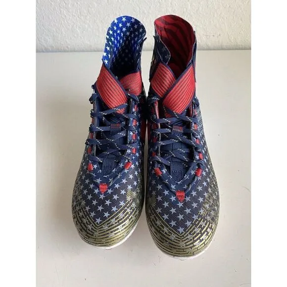 Under Armour Highlight MC LE USA Football Cleats 3025740-100 Men’s Sz 12.5