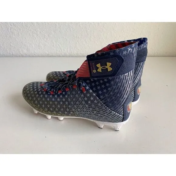Under Armour Highlight MC LE USA Football Cleats 3025740-100 Men’s Sz 12.5