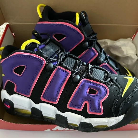 UNISEX Nike Air More Uptempo &quot;Black/Multi/Court Purple