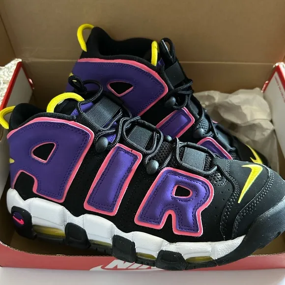 UNISEX Nike Air More Uptempo &quot;Black/Multi/Court Purple