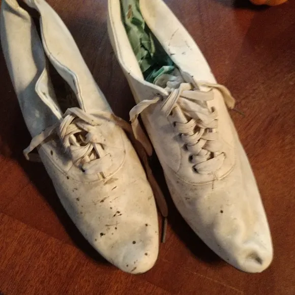 VA ANTIQUE 1830's Kid Suede Shoes EXTREMELY RARE