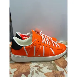 Valentino Garavani VLTN Fluorescent Orange Sneakers Men's Size 12 EU 45 $695