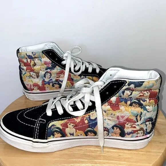 Van's Disney Princess’s Shoes Lace Up Sneakers Rare NWOB Size 6