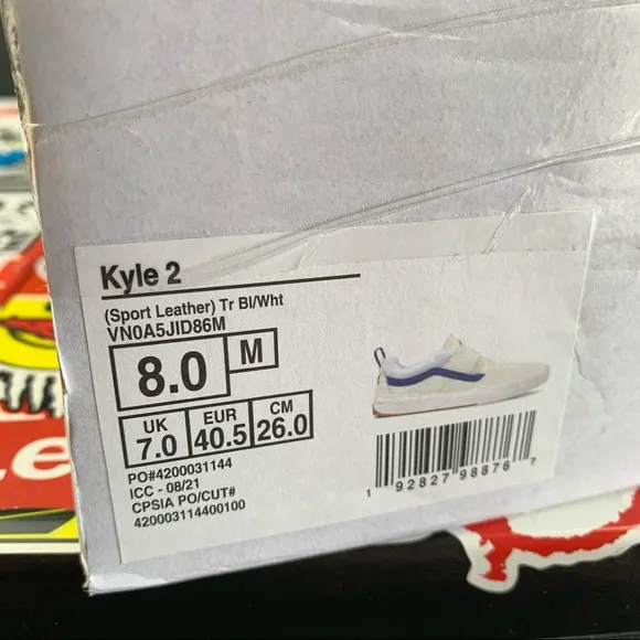 Vans Kyle 2 Pop Cush Velcro 9.5 Womens