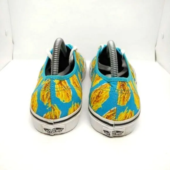 Vans Off The Wall Late Night Authentic Blue‎ Atoll Fries Mens Size 8 Blue Yellow