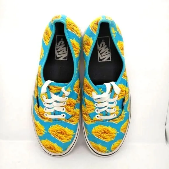 Vans Off The Wall Late Night Authentic Blue‎ Atoll Fries Mens Size 8 Blue Yellow