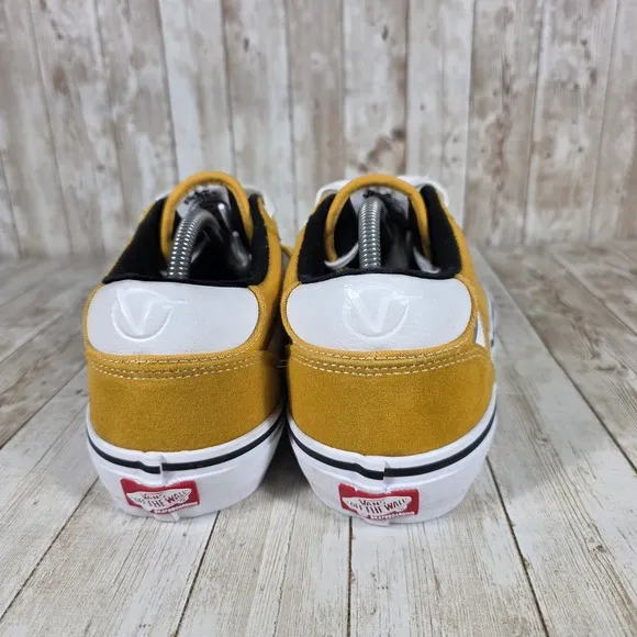 Vans Rowan Pro Skate Shoes Canvas Suede Low Top Sneakers Yellow White 10