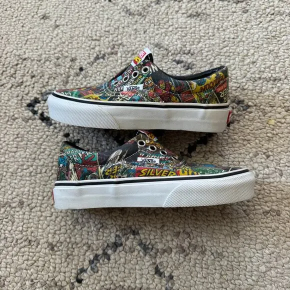 Vans Youth Marvel Comics Hulk Spider Man Iron Man Low Top Shoes 11C