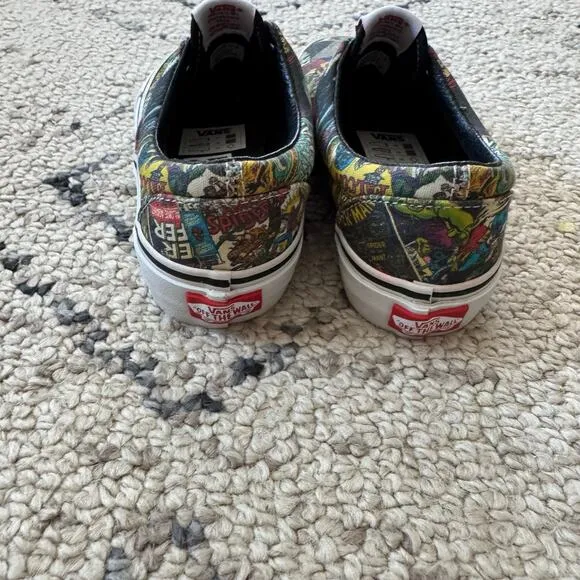 Vans Youth Marvel Comics Hulk Spider Man Iron Man Low Top Shoes 11C
