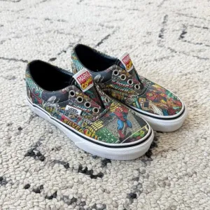 Vans Youth Marvel Comics Hulk Spider Man Iron Man Low Top Shoes 11C
