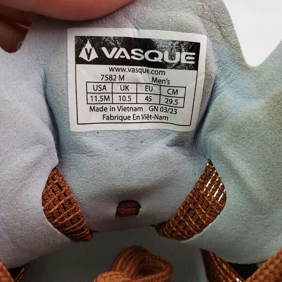 Vasque Here Low Mens Size 11.5 Brown Hiking Trail Running Sneaker Shoes 7582