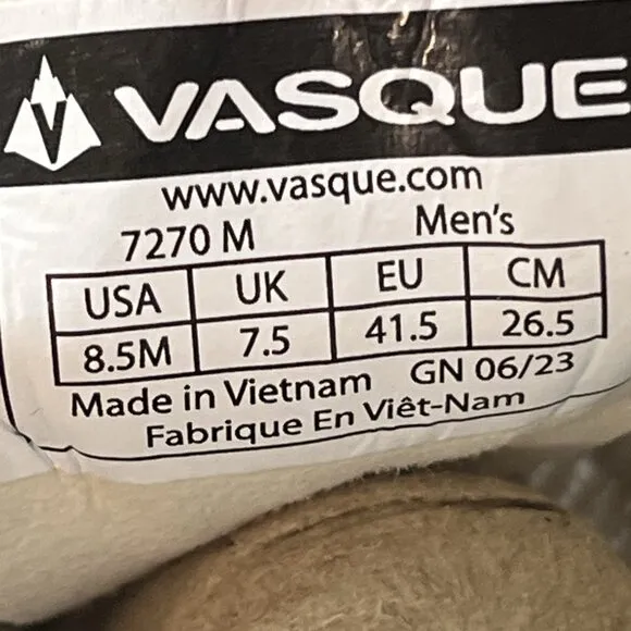 Vasque Men’s Re:Connect Here Taupe Mid Trail Hiking Running Shoes size 8.5 NWOB
