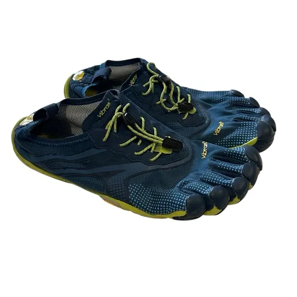 Vibram Fivefingers 42 Bikila Evo Road Running Shoe Blue Yellow Barefoot Running