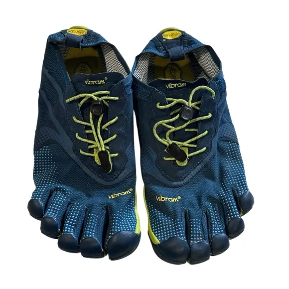 Vibram Fivefingers 42 Bikila Evo Road Running Shoe Blue Yellow Barefoot Running
