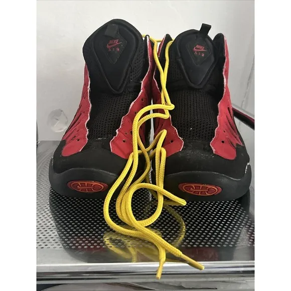 Vintage 2007 NIKE AIR BAKIN BLACK RED Men's Size 13 No Box ,One Pair Of Laces
